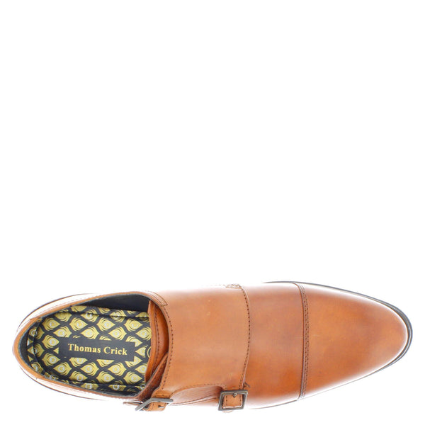 Thomas Crick Boycie Men's Leather Double Strap Monk Shoes
