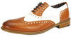 London Brogues Mens Leather Lace Up Wingtip Formal Gatsby Evening Brogue Shoes