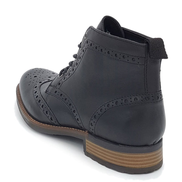 Kingston Brogue Lace Up Leather Boots