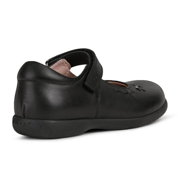 Geox Girls School Black Touch Fastening Naimara Girl Ballerina