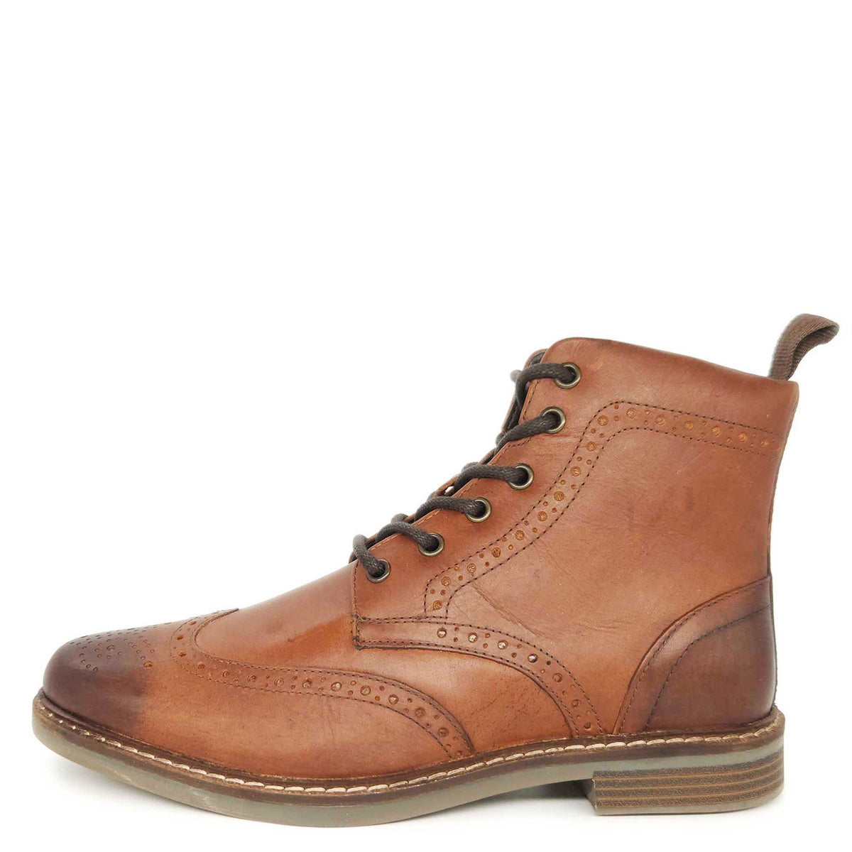 Red Tape Crick Dixon Leather Brogue Lace Up Mens Casual Boots