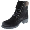 Frank James Warwick Suede Leather Womens Lace Up Block Heel Ankle Boots