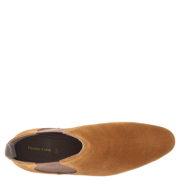 Thomas Crick Stanway Suede Pointed Leather Mens Ankle Chelsea Boots