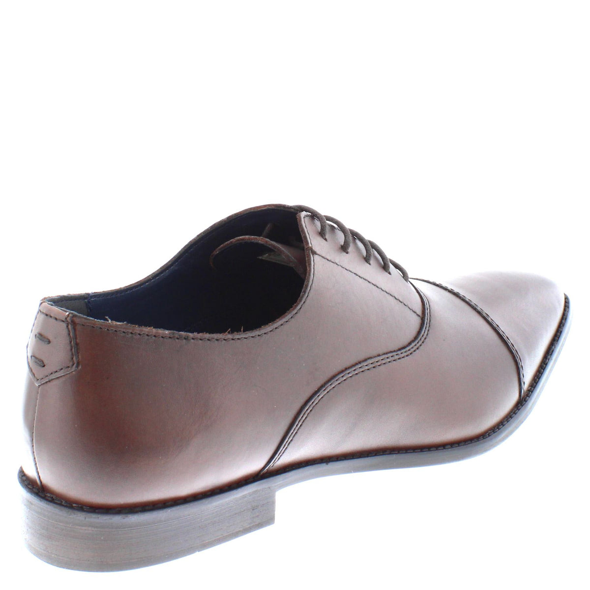 Thomas Crick Men's Leather Lace Up Oxford Cap Shoes