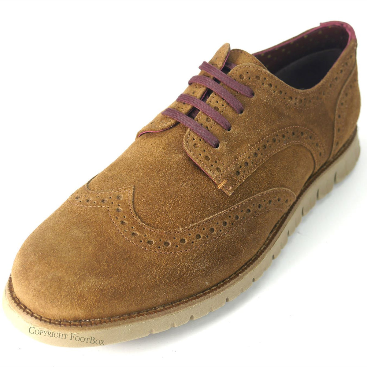 London Brogues Gatz Derby Suede Lightweight Flexible Mens Shoes