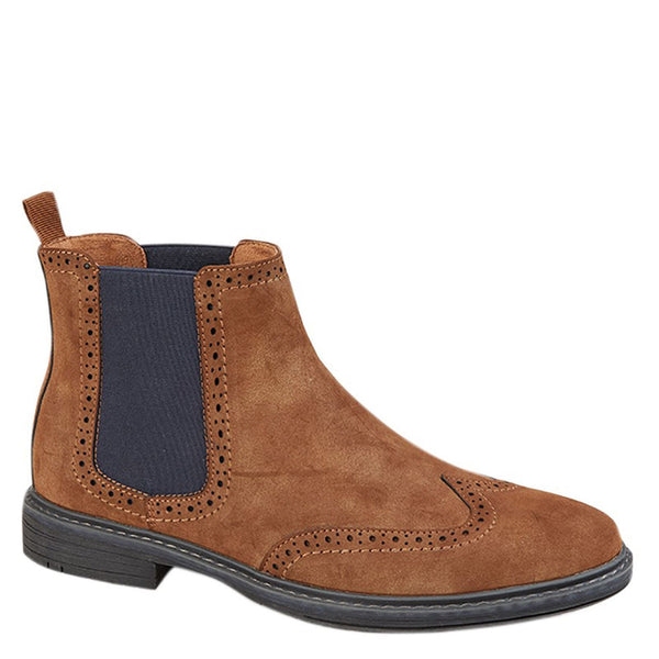 Goor M 051 Twin Gusset Brogue Ankle Boots