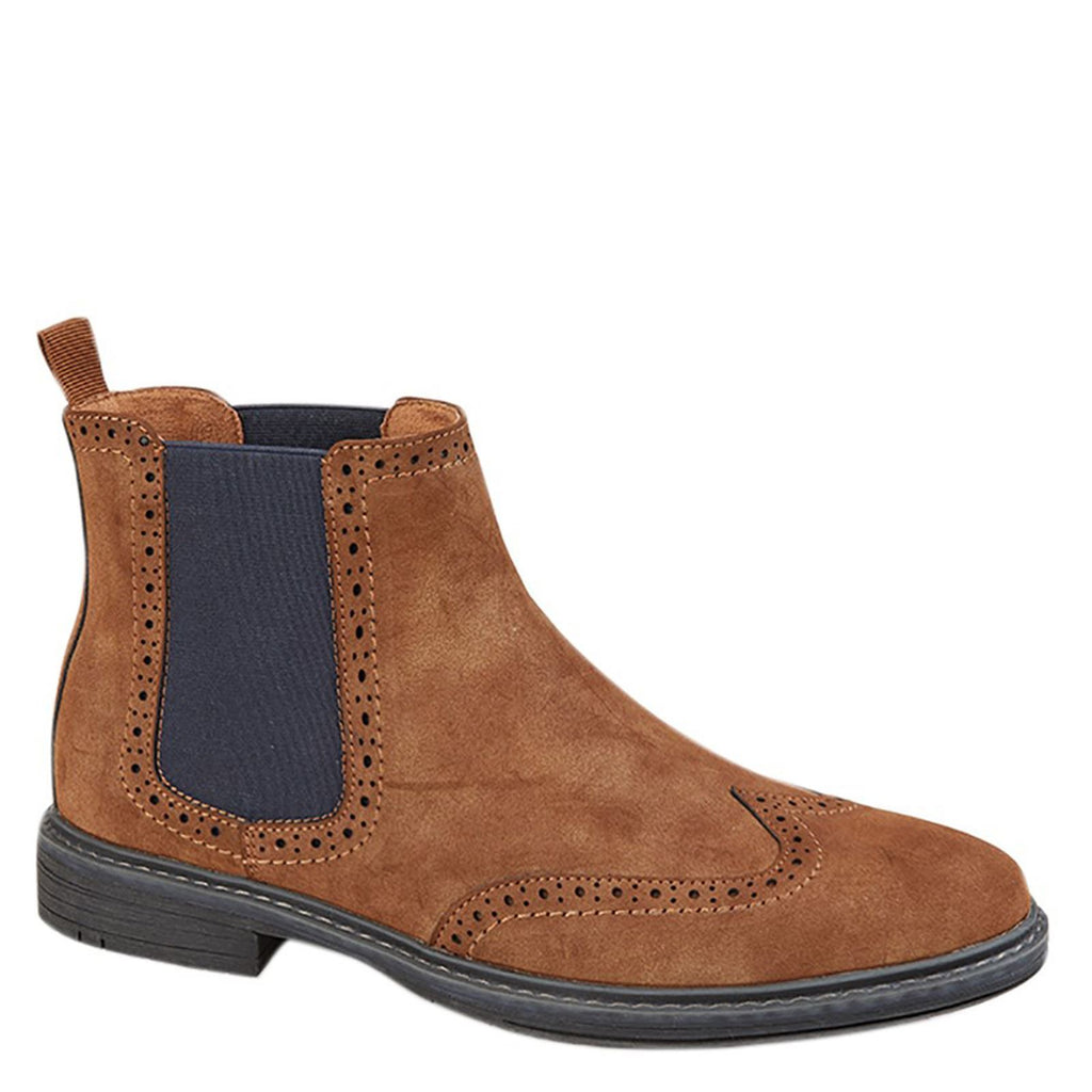 Goor M 051 Twin Gusset Brogue Ankle Boots