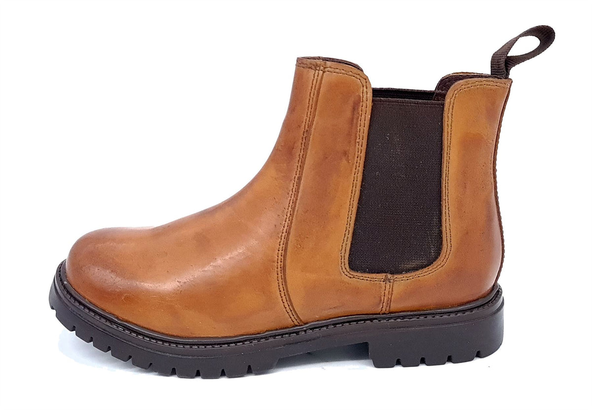 Frank James Rutland Boys Girls Infant Junior Leather Chelsea Dealer Boots