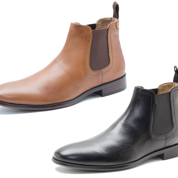 Red Tape Crick Beeston Casual Formal Mens Leather Pull On Chelsea Boots