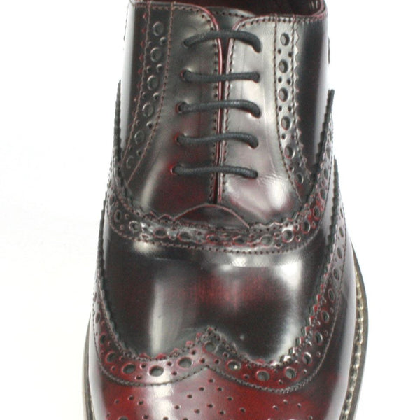 London Brogues Mens Leather Lace Up Wingtip Formal Gatsby Evening Brogue Shoes