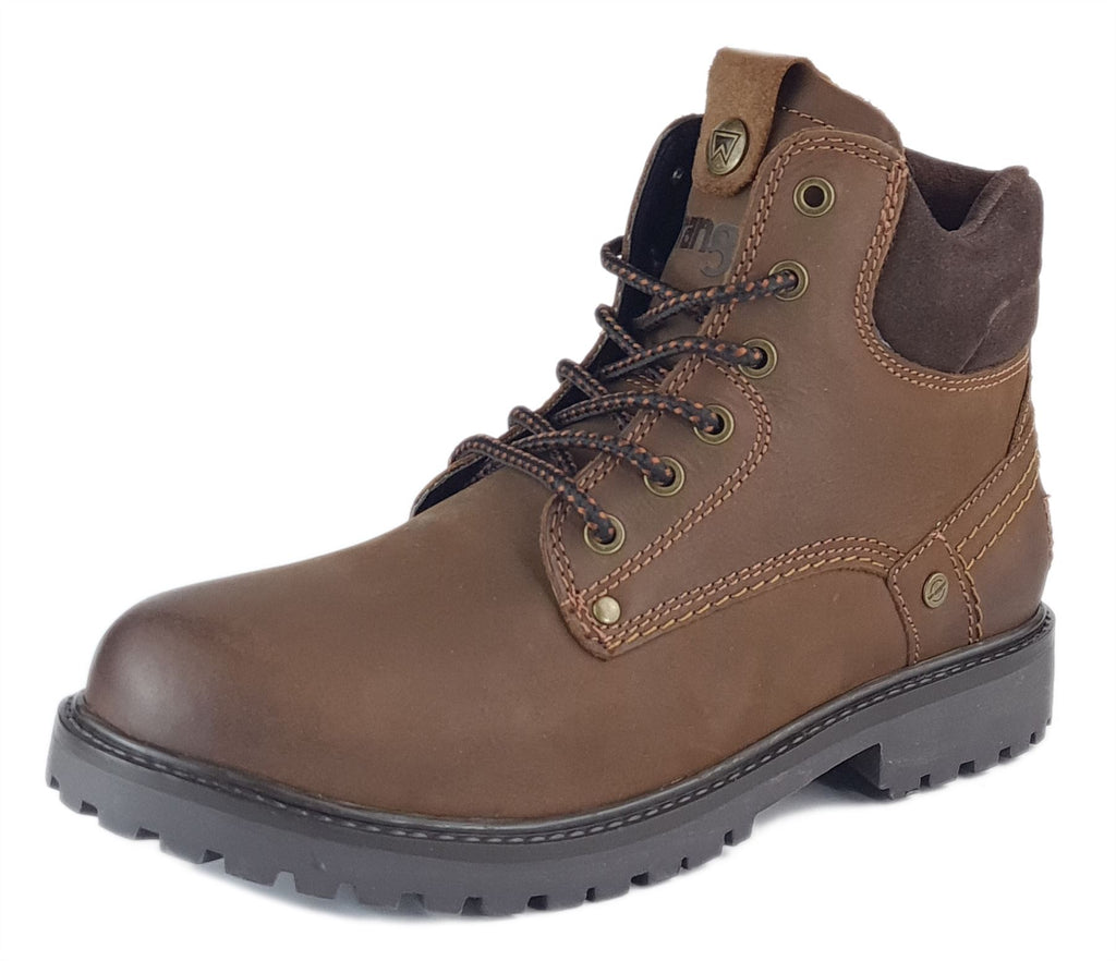 Wrangler Yuma Mens Leather Lace Casual Combat Boots