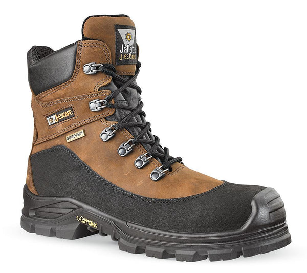 Jallatte Jalacer S3 Brown Leather Gore-Tex Vibram Safety Toecap Midsole Mens Boots