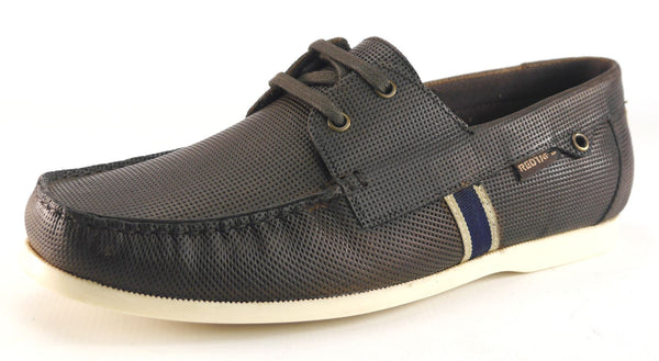 Red Tape Crick Mens Casual Leather Pepperpot Lace Up Boat Shoes