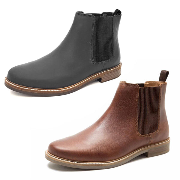 Red Tape Crick Bamford Leather Mens Pull On Brown Chelsea Boots