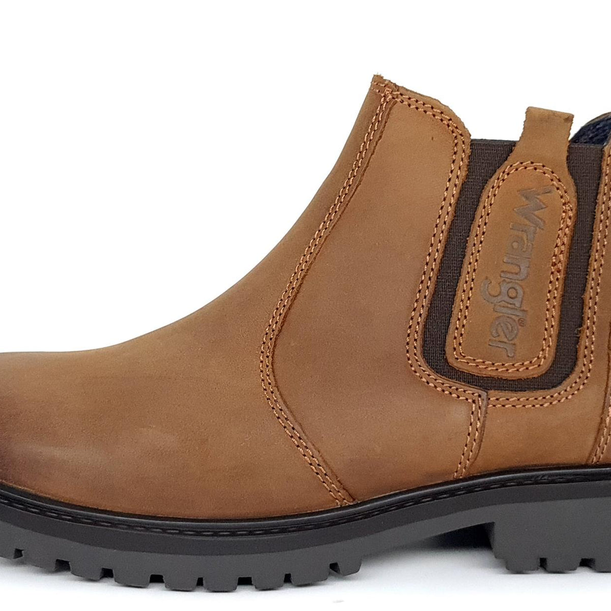 Wrangler Yuma Chelsea Ankle Leather Pull On Mens Boots