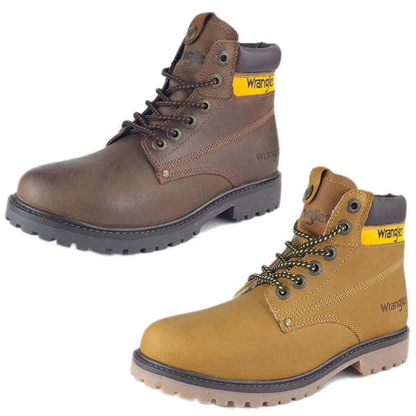 Wrangler Hunter Lace Up Mens Combat Leather Boots