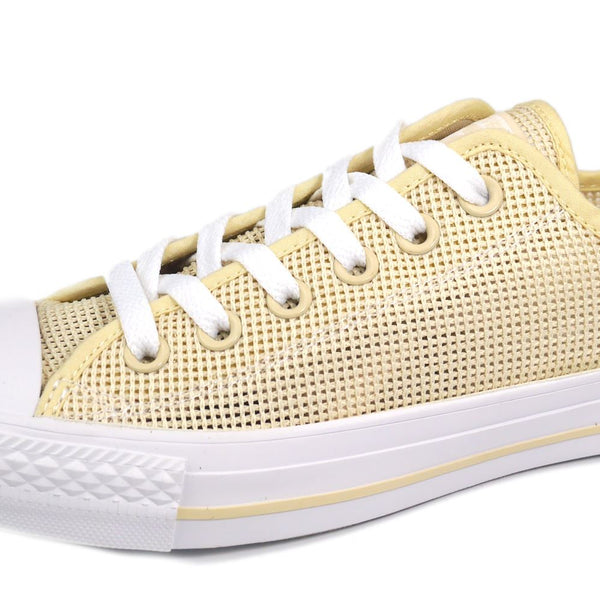 Converse Womans Canvas Mesh Lace Up Beige Trainers
