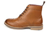 Frank James Bexley Leather Lace Up Brogue Rubber Sole Mens Boots