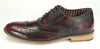 London Brogues Mens Leather Lace Up Wingtip Formal Gatsby Evening Brogue Shoes