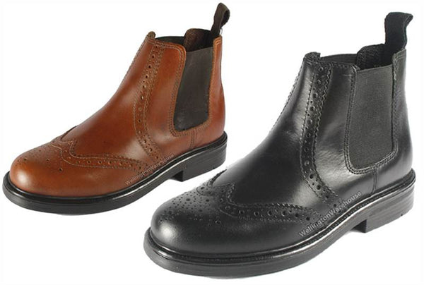 Oaktrak Kids Appleby Leather Brogue Chelsea Dealer Boots