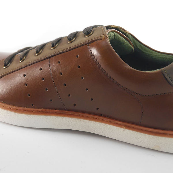 Silver Street Gower Casual Leather Lace Up Trainers Mens Shoes