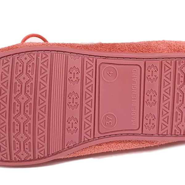 Coopers Suede Wool Lined Ladies Pink Moccasin Slippers Made In England