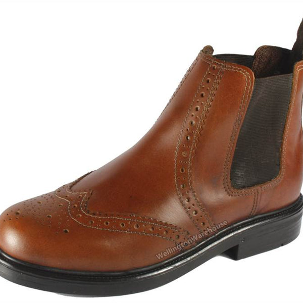 Oaktrak Kids Appleby Leather Brogue Chelsea Dealer Boots
