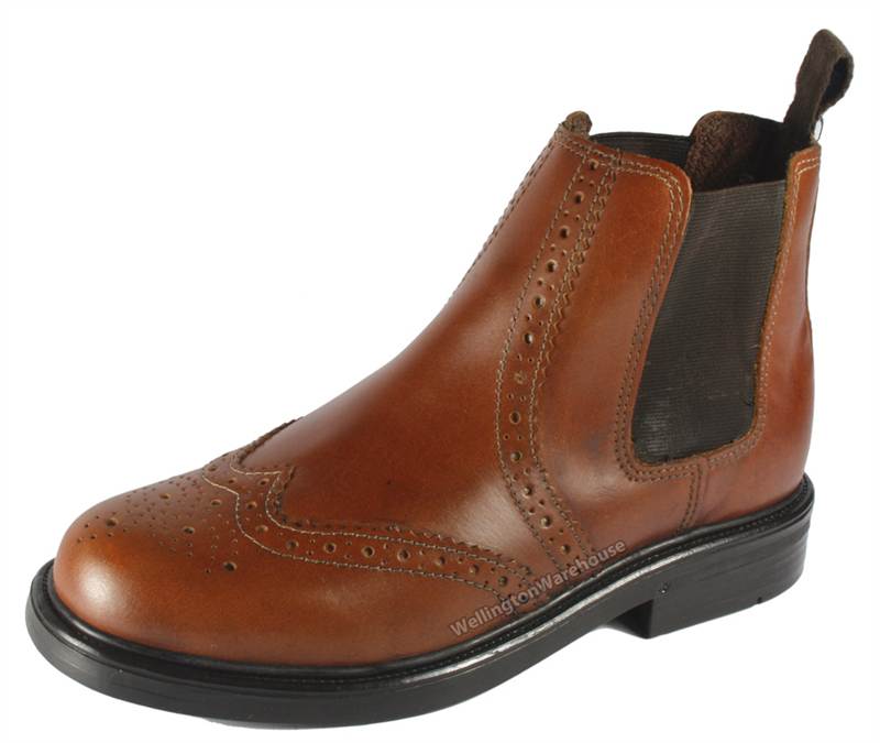 Oaktrak Kids Appleby Leather Brogue Chelsea Dealer Boots