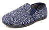 Dunlop Joel Mens Moccasin Slippers Twin Gusset Memory Foam