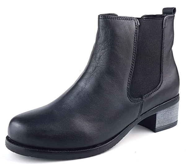 Frank James Towcester Ladies Womans Leather Chelsea Pull On Ankle Heel Boots