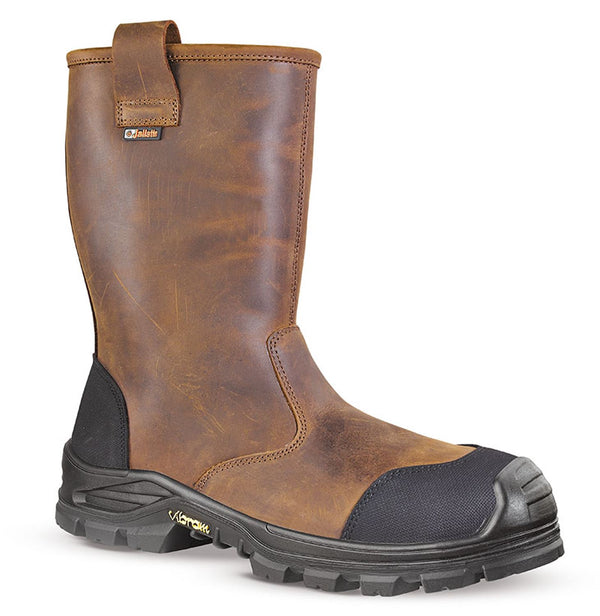 Jallatte Jalsalix Brown Greasy Leather Mens Vibram Safety S3 Toecap Misole Rigger Boots