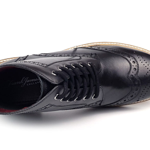 Frank James Bexley Leather Lace Up Brogue Rubber Sole Mens Boots