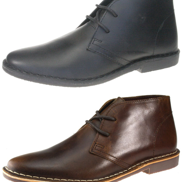 Red Tape Crick Gobi Leather Mens Lace Desert Boots