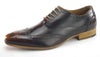 Frank James Norbury Leather Hi Shine Lace Up Mens Brogue Shoes