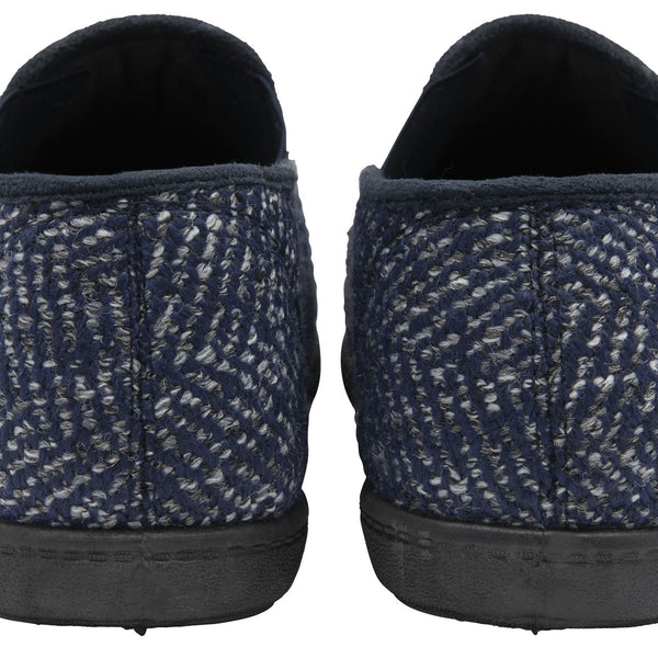 Dunlop Joel Mens Moccasin Slippers Twin Gusset Memory Foam