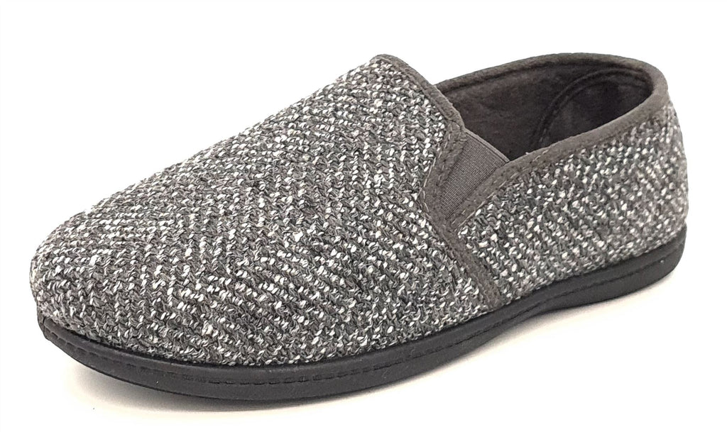 Dunlop Joel Mens Moccasin Slippers Twin Gusset Memory Foam