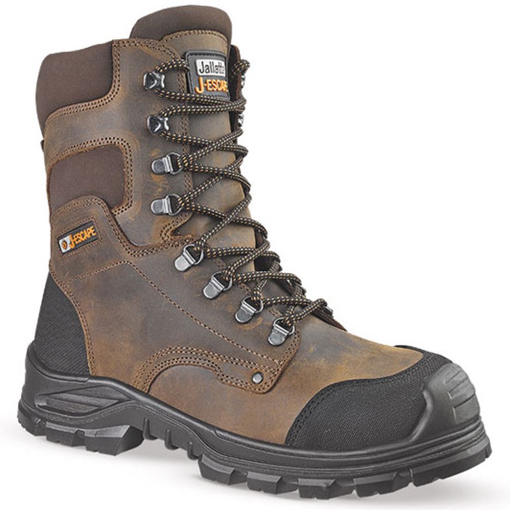 Jallatte Jalsequoia JJE42 Brown Full Grain Leather Hi Leg Steel