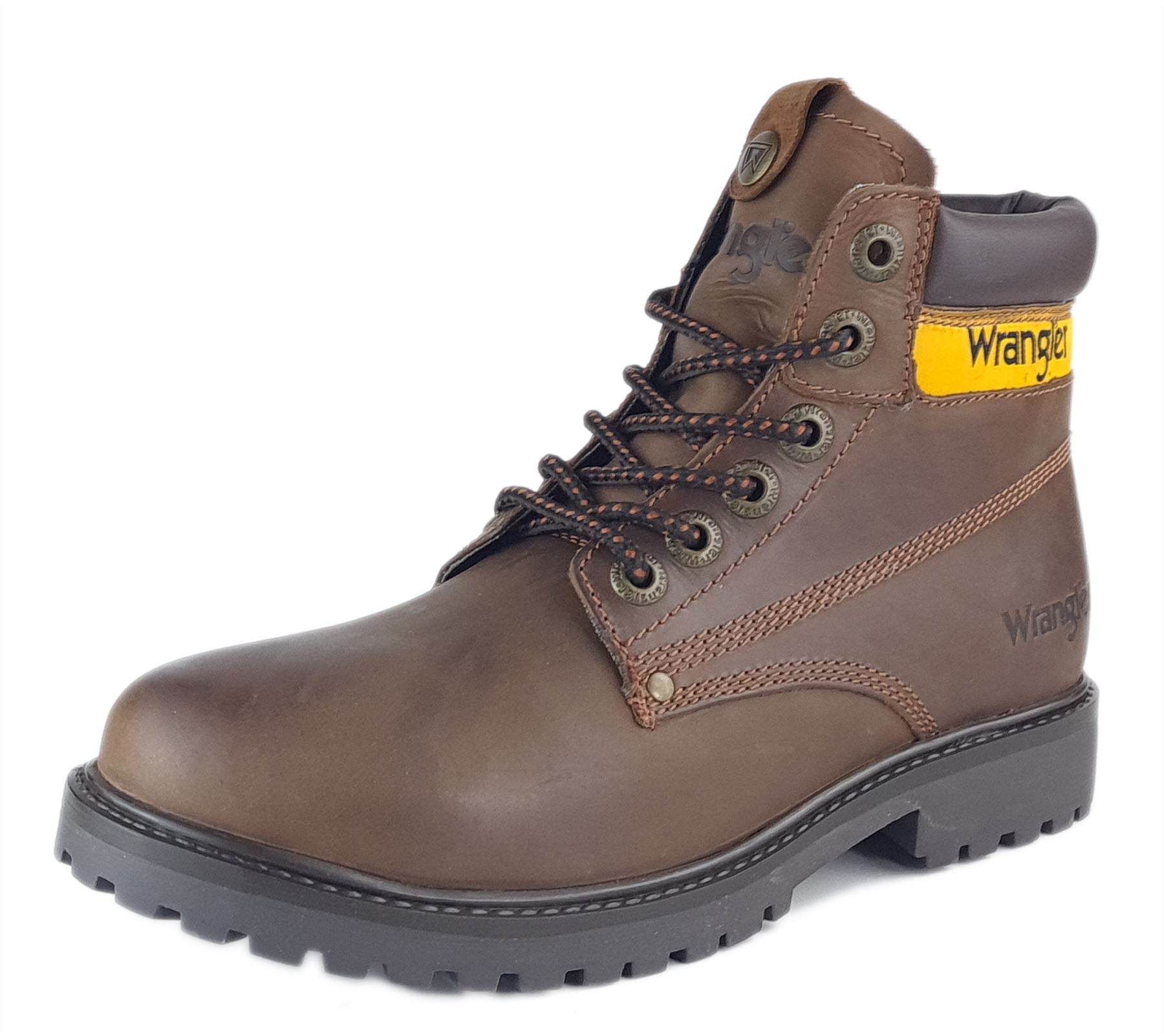 Wrangler Hunter Lace Up Mens Combat Leather Boots