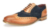 London Brogues Mens Leather Lace Up Wingtip Formal Gatsby Evening Brogue Shoes