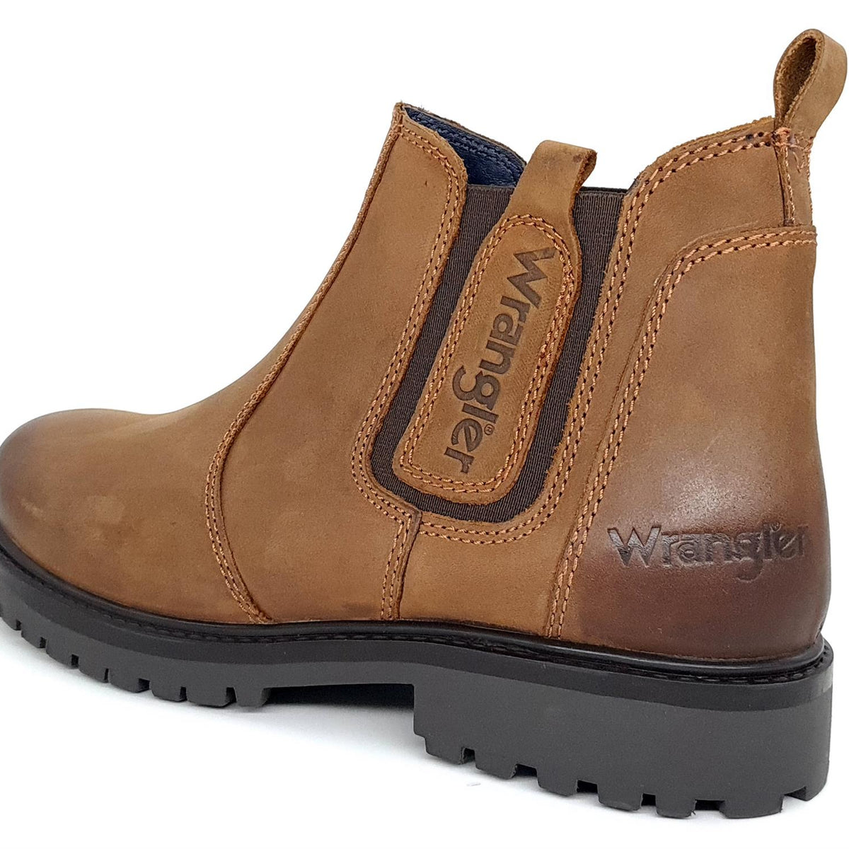 Wrangler Yuma Chelsea Ankle Leather Pull On Mens Boots