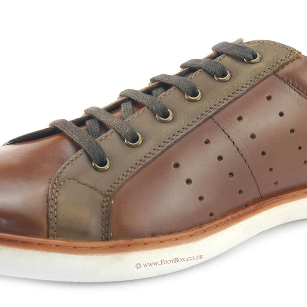 Silver Street Gower Casual Leather Lace Up Trainers Mens Shoes