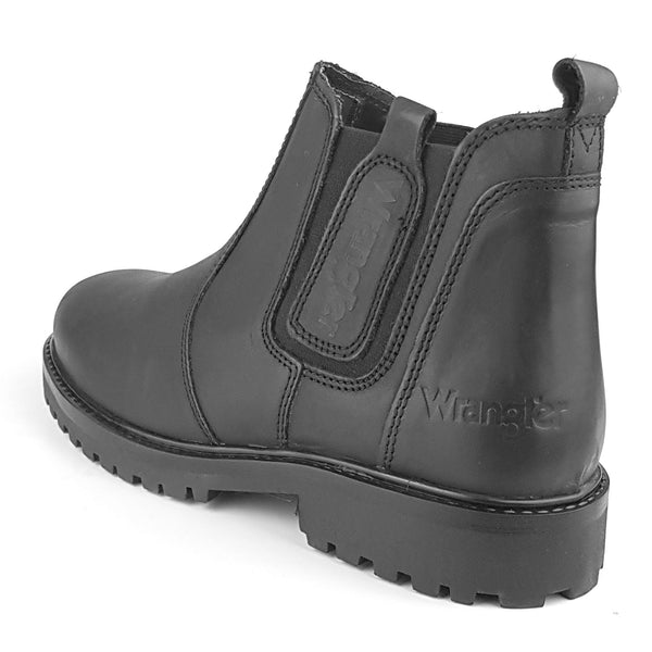 Wrangler Yuma Chelsea Ankle Leather Pull On Mens Boots