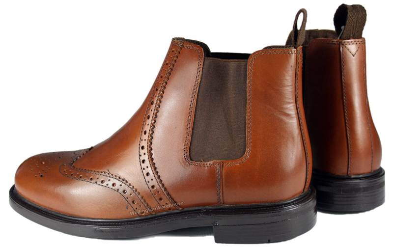 Oaktrak Kids Appleby Leather Brogue Chelsea Dealer Boots