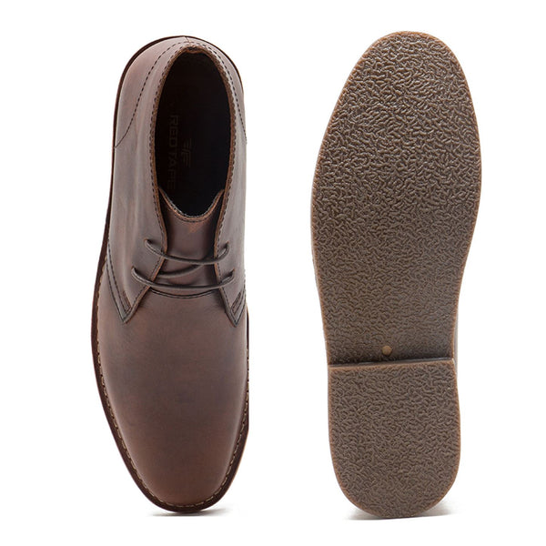 Red Tape Crick Gobi Leather Mens Lace Desert Boots
