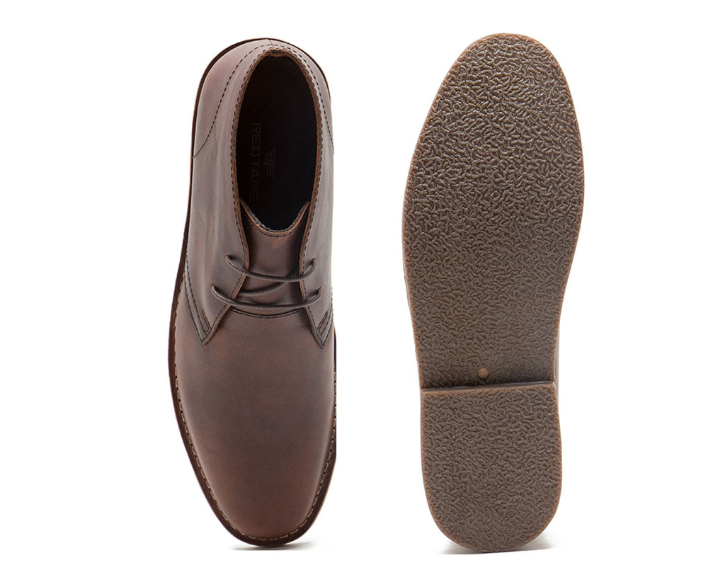 Red Tape Crick Gobi Leather Mens Lace Desert Boots