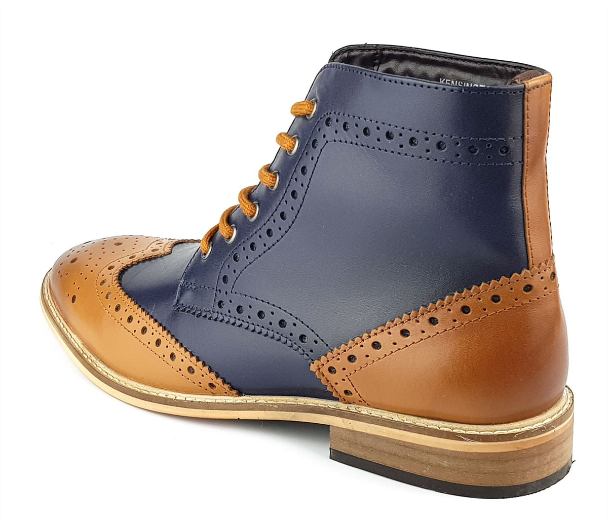 Frank James Kensington Mens Lace Brogue Leather Boots