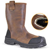 Jallatte Jalcypress Brown Full Grain Leather Rigger Safety Work Boots