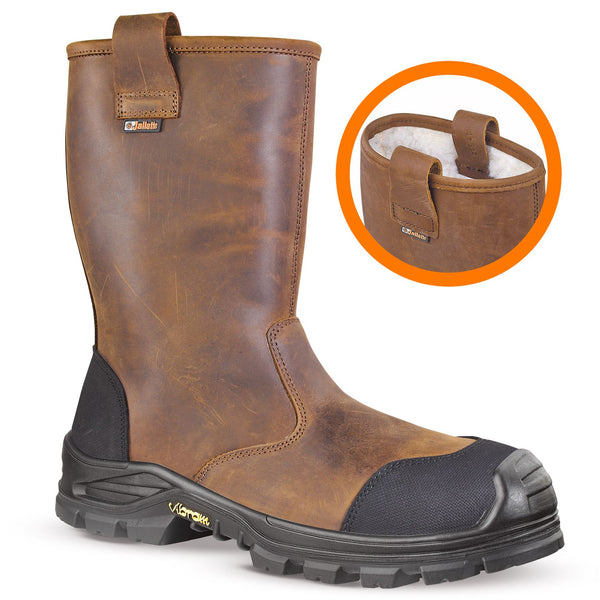 Jallatte Jalbox JJE19 Vibram Brown Safety Work Fleece Mens Leather Rigger S3 Toecap