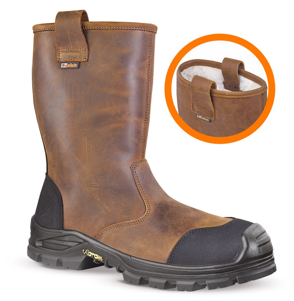 Jallatte Jalbox JJE19 Vibram Brown Safety Work Fleece Mens Leather Rigger S3 Toecap