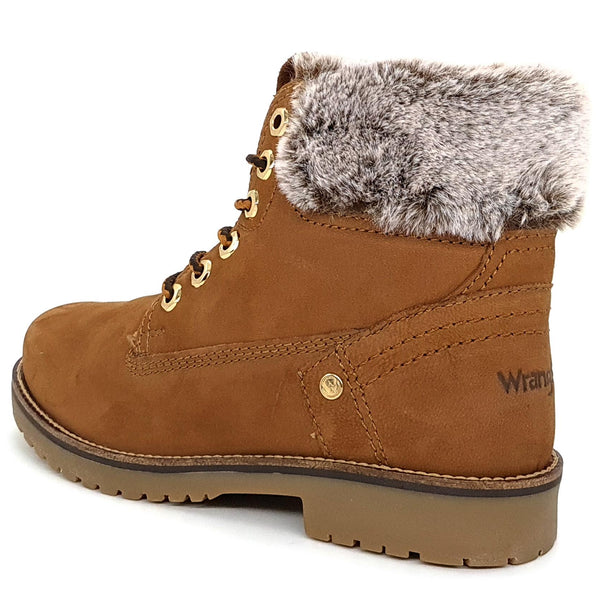 Wrangler Alaska Womens Warm Fleece Ankle Lace Boots